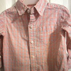 Janie and Jack Pink Plaid Button Down Shirt